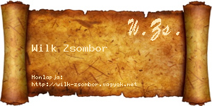 Wilk Zsombor névjegykártya