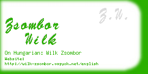 zsombor wilk business card